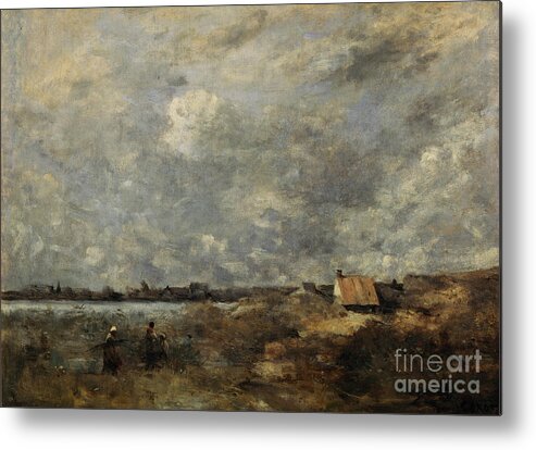 Oil Painting Metal Print featuring the drawing Stormy Weather. Pas De Calais, C. 1870 by Heritage Images