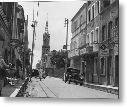 1930-1939 Metal Print featuring the photograph Street In Martinique by Fox Photos