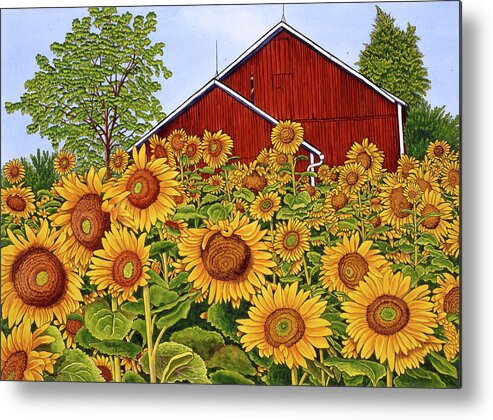 Summer Sunshine Metal Print featuring the mixed media Summer Sunshine by Thelma Winter