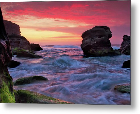 Scenics Metal Print featuring the photograph Sunrise Redhead Beach by Photo By Danny James