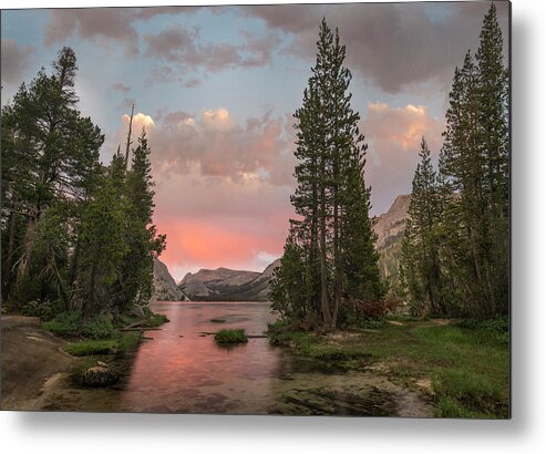 00574870 Metal Print featuring the photograph Lake Tenaya Sunset, Yosemite by Tim Fitzharris