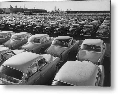 Horizontal Metal Print featuring the photograph Swedish Volvo Cars by Hank Walker