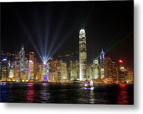 Outdoors Metal Print featuring the photograph Symphony Of Lights Hk by Renan Gicquel