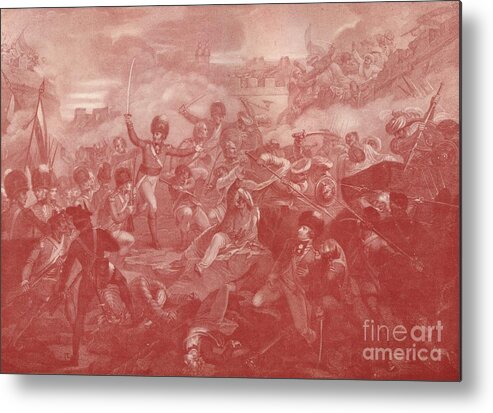 Engraving Metal Print featuring the drawing The Assault And Taking Of Seringapatam by Print Collector