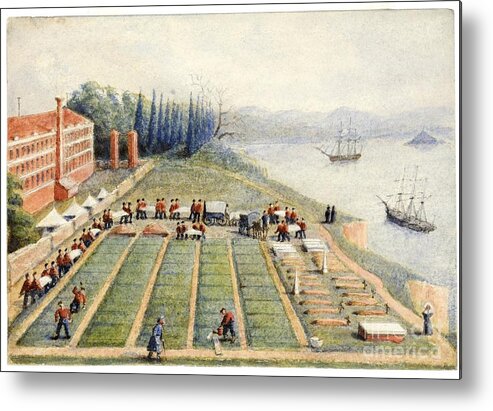 Bosphorus Metal Print featuring the painting The Burial Ground At The General Hospital, Scutari, April 1855 by General E.w. Wray