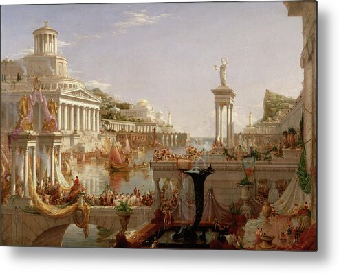 Thomas Cole Metal Print featuring the painting The Course of Empire Consummation by Thomas Cole
