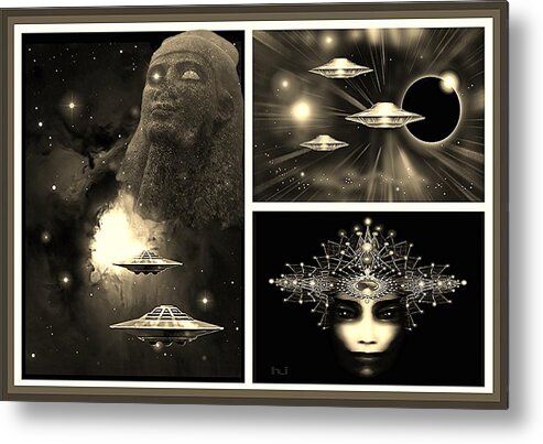 Enigma Metal Print featuring the digital art The Enigma of Space by Hartmut Jager