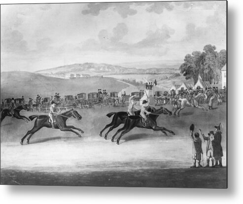 Horse Metal Print featuring the photograph The Epsom Derby by Rischgitz