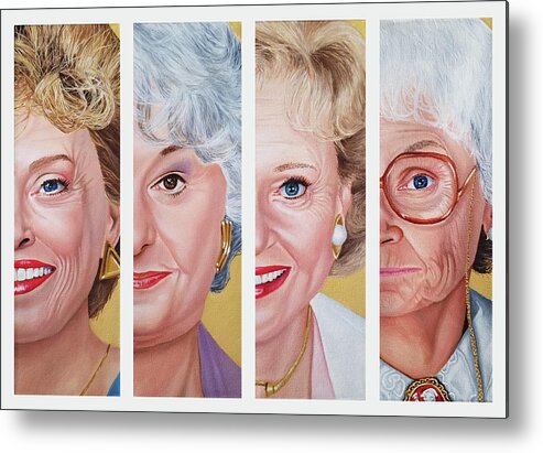 The Golden Girls Metal Print featuring the painting The Golden Girls by Vic Ritchey