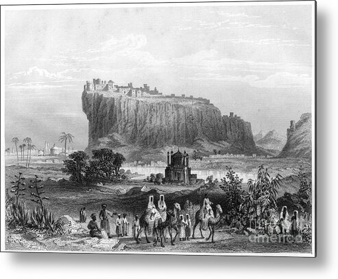 Event Metal Print featuring the drawing The Hill Fortress Of Gwalior, India by Print Collector