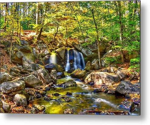 Landscape Metal Print featuring the photograph Trap Falls by Monika Salvan