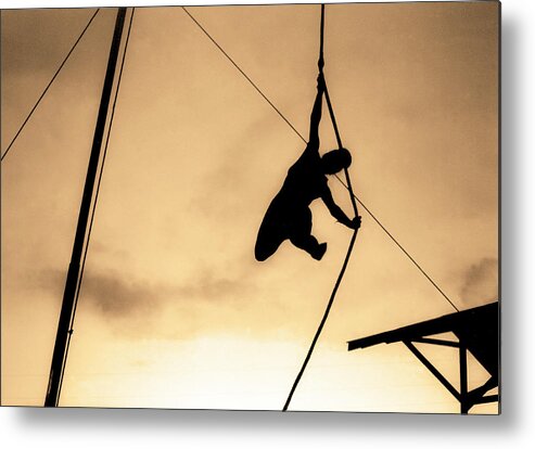 Trapeze Circus Metal Print featuring the photograph Trapeze #2 by Neil Pankler