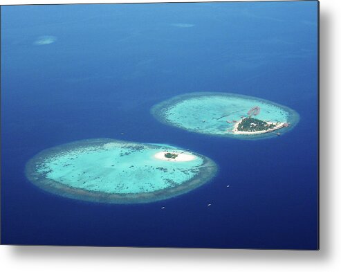 Outdoors Metal Print featuring the photograph Twin Island Resort by Mohamed Abdulla Shafeeg