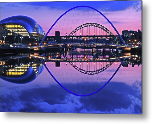 Built Structure Metal Print featuring the photograph Tyne Blue by D W Horner
