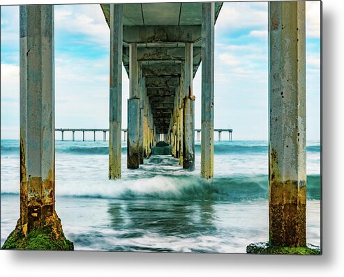 Landscape Metal Print featuring the photograph Under the Pier in Ocean Beach by Local Snaps Photography