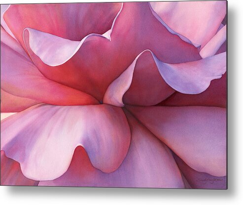Rose Metal Print featuring the painting Undulation by Sandy Haight