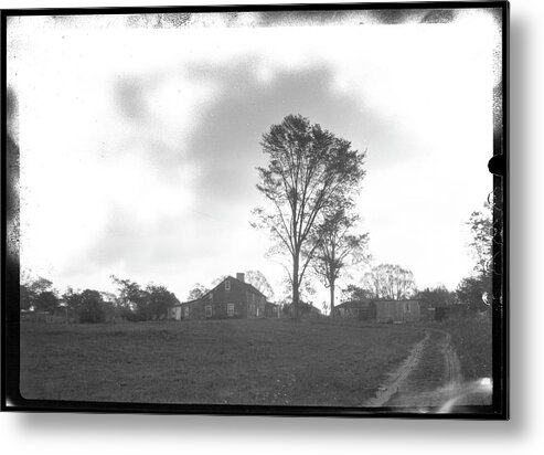 1910-1919 Metal Print featuring the photograph Unidentified Farmhouse And Outbuildings by The New York Historical Society