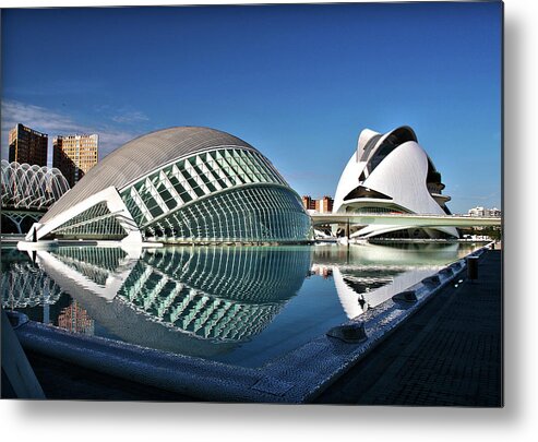 Valencia Metal Print featuring the photograph Valencia, Spain - City of Arts and Sciences by Richard Krebs