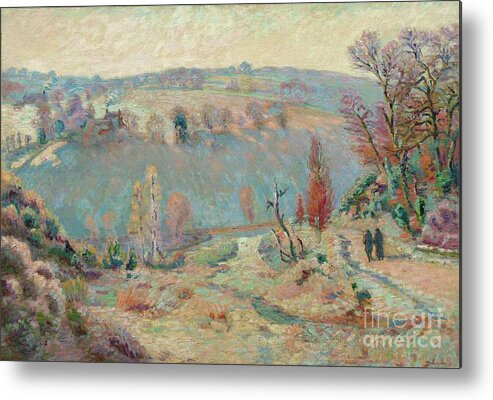 Color Image Metal Print featuring the drawing Valley Of The Sédelle At Pont Charraud by Heritage Images
