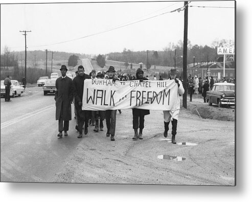 Church Metal Print featuring the photograph Walk For Freedom March From Durham by North Carolina Central University
