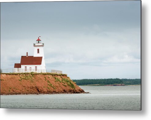 Water's Edge Metal Print featuring the photograph Wood Islands Lighthouse by Westhoff