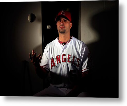 Media Day Metal Print featuring the photograph Albert Pujols by Jamie Squire