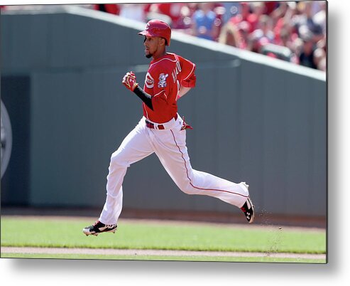 Great American Ball Park Metal Print featuring the photograph Billy Hamilton by Andy Lyons