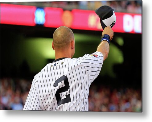 Crowd Metal Print featuring the photograph Derek Jeter #1 by Rob Carr