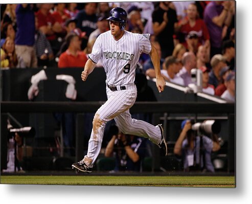 People Metal Print featuring the photograph Dj Lemahieu, Carlos Gonzalez, and Randy Choate #1 by Doug Pensinger