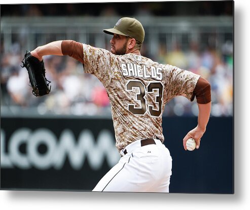 Second Inning Metal Print featuring the photograph James Shields by Denis Poroy