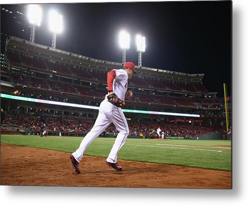 Great American Ball Park Metal Print featuring the photograph Jay Bruce by Andy Lyons