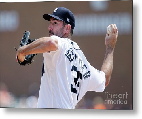Second Inning Metal Print featuring the photograph Justin Verlander by Duane Burleson