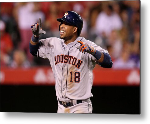 People Metal Print featuring the photograph Luis Valbuena by Stephen Dunn