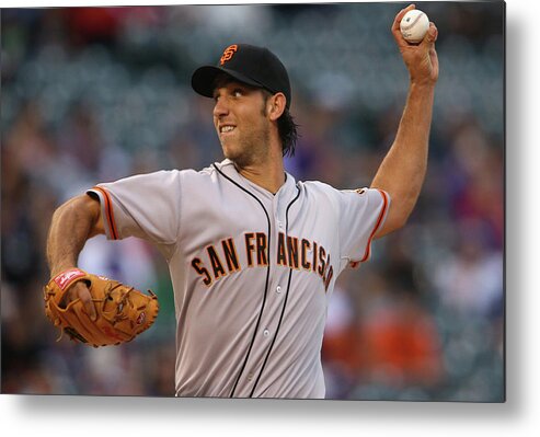 Baseball Pitcher Metal Print featuring the photograph Madison Bumgarner #1 by Doug Pensinger