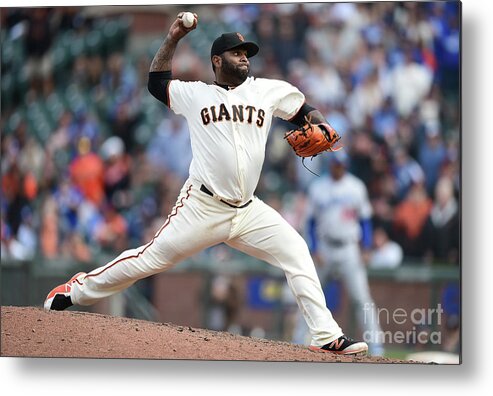 San Francisco Metal Print featuring the photograph Pablo Sandoval #1 by Thearon W. Henderson