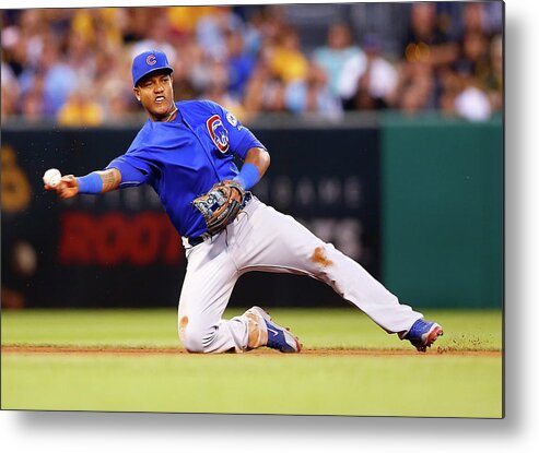 People Metal Print featuring the photograph Starlin Castro by Jared Wickerham
