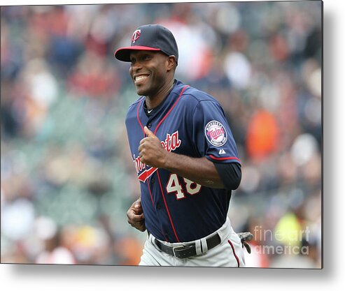 People Metal Print featuring the photograph Torii Hunter by Leon Halip