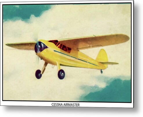 Abrams Metal Print featuring the mixed media Wings Cigarette Airplane Trading Card #1 by Pheasant Run Gallery