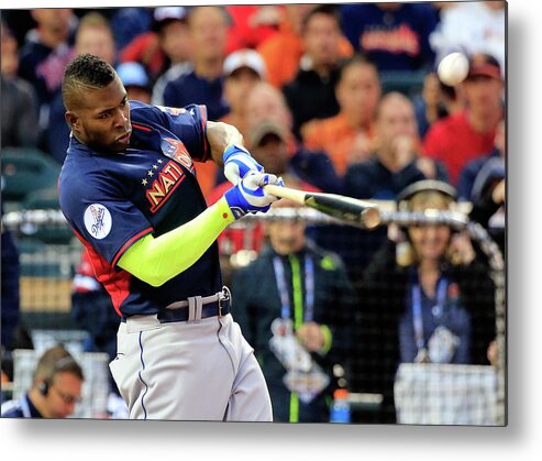 American League Baseball Metal Print featuring the photograph Yasiel Puig #1 by Rob Carr