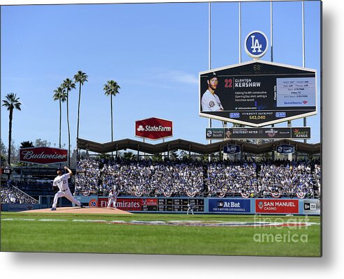 People Metal Print featuring the photograph Clayton Kershaw #11 by Harry How