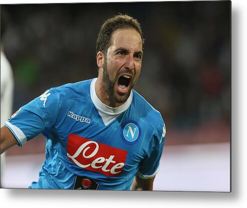 People Metal Print featuring the photograph SSC Napoli v Juventus FC - Serie A #14 by Maurizio Lagana