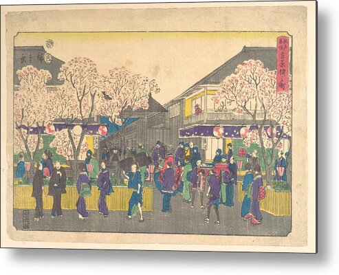 (untitled) 1797–1858 Utagawa Hiroshige Japanese 19 Metal Print featuring the painting Untitled Utagawa Hiroshige Japanese #16 by Artistic Rifki