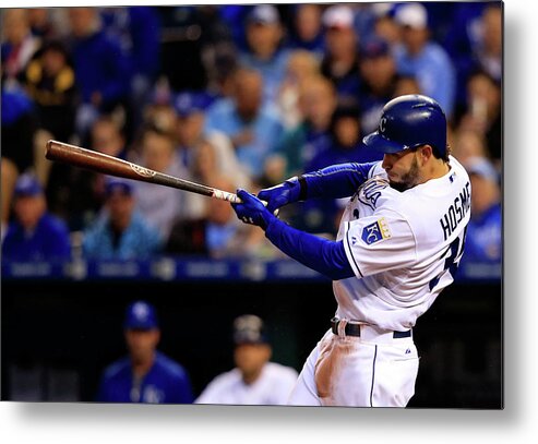 American League Baseball Metal Print featuring the photograph Eric Hosmer by Jamie Squire