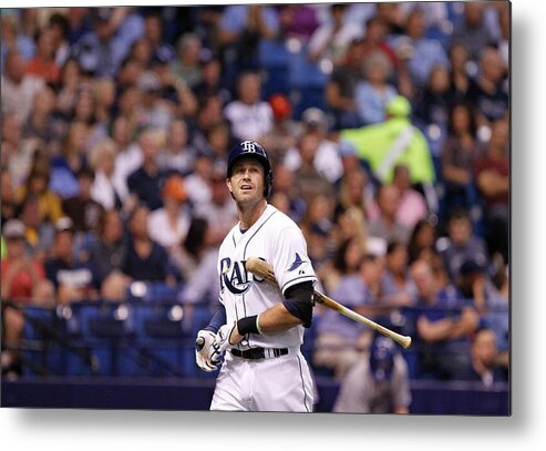 Second Inning Metal Print featuring the photograph Evan Longoria by Brian Blanco