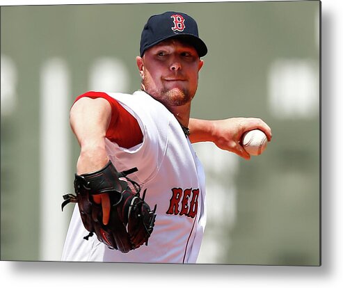 American League Baseball Metal Print featuring the photograph Jon Lester by Jared Wickerham