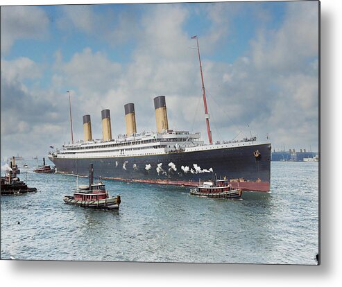 Steamer Metal Print featuring the digital art R.M.S. Olympic by Geir Rosset