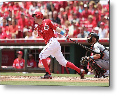 Great American Ball Park Metal Print featuring the photograph Todd Frazier by Andy Lyons