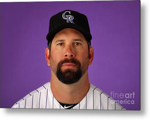 Media Day Metal Print featuring the photograph Todd Helton by Christian Petersen