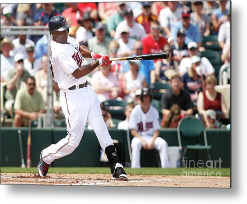 People Metal Print featuring the photograph Torii Hunter by Brian Blanco