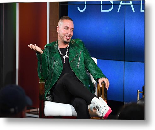 People Metal Print featuring the photograph YouTube Music Premiere Of J Balvin Artist Spotlight Story Redefining Mainstream #2 by Nicholas Hunt